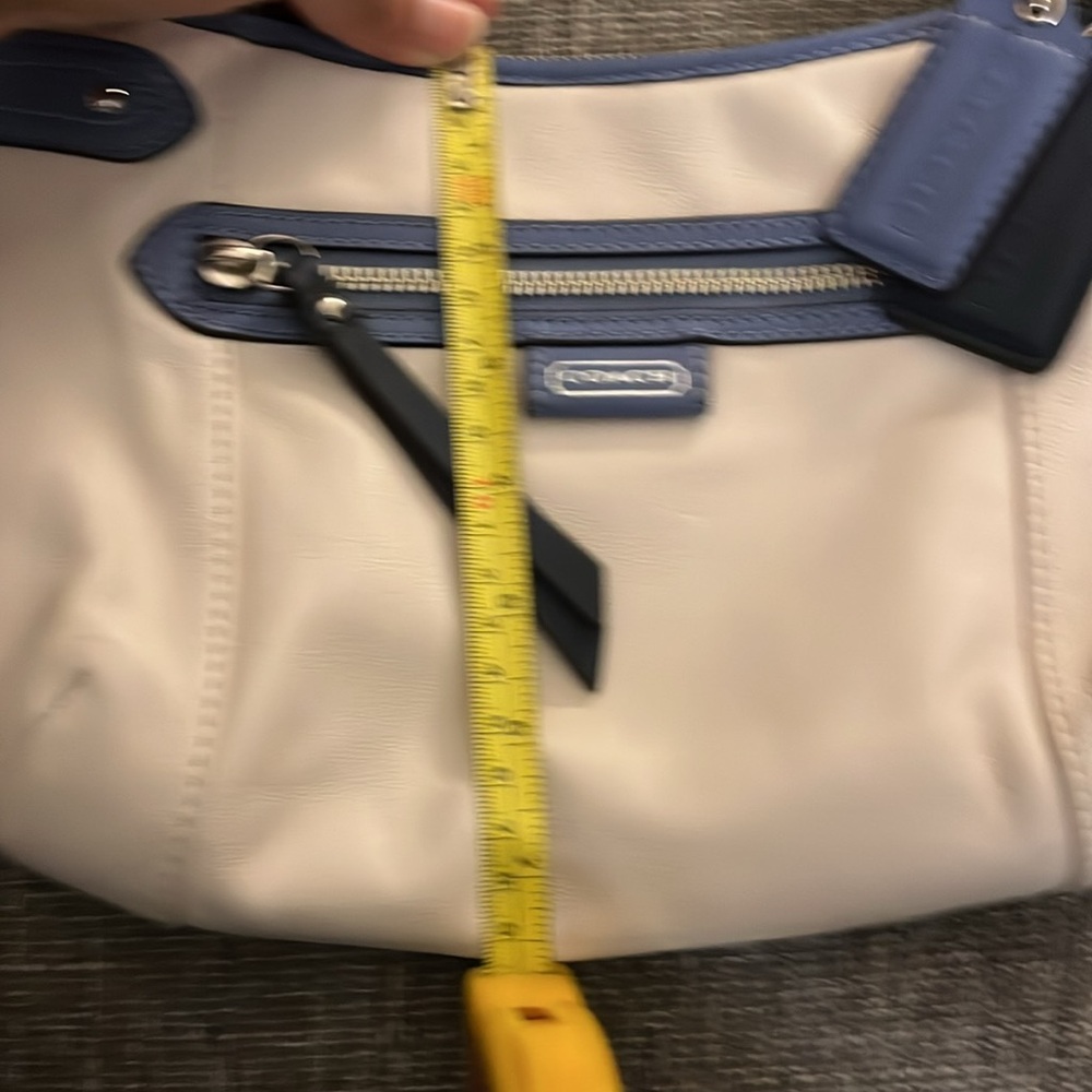 Coach Cream and Blue Women's Bag - Picture 8 of 8